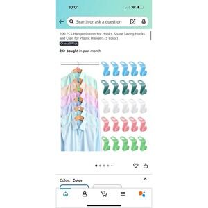 Closet Saver *36 In Bag* Hooks For Hangers Hanging Clothes Laundry Hack Hoomks